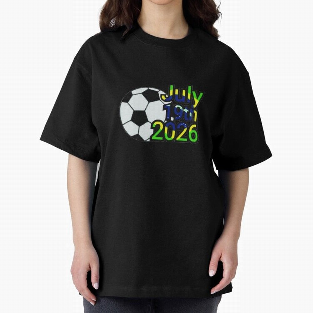 USA 2026- Brazil Oversized T-Shirt Show Your Stadium Side during Global Football Passion for FIFA World Cup 2026 Group Stage, with CR7, France, Fan Favorite Moments, National Team Passion, Big Match Drama and Soccer History; Perfect for Fans,