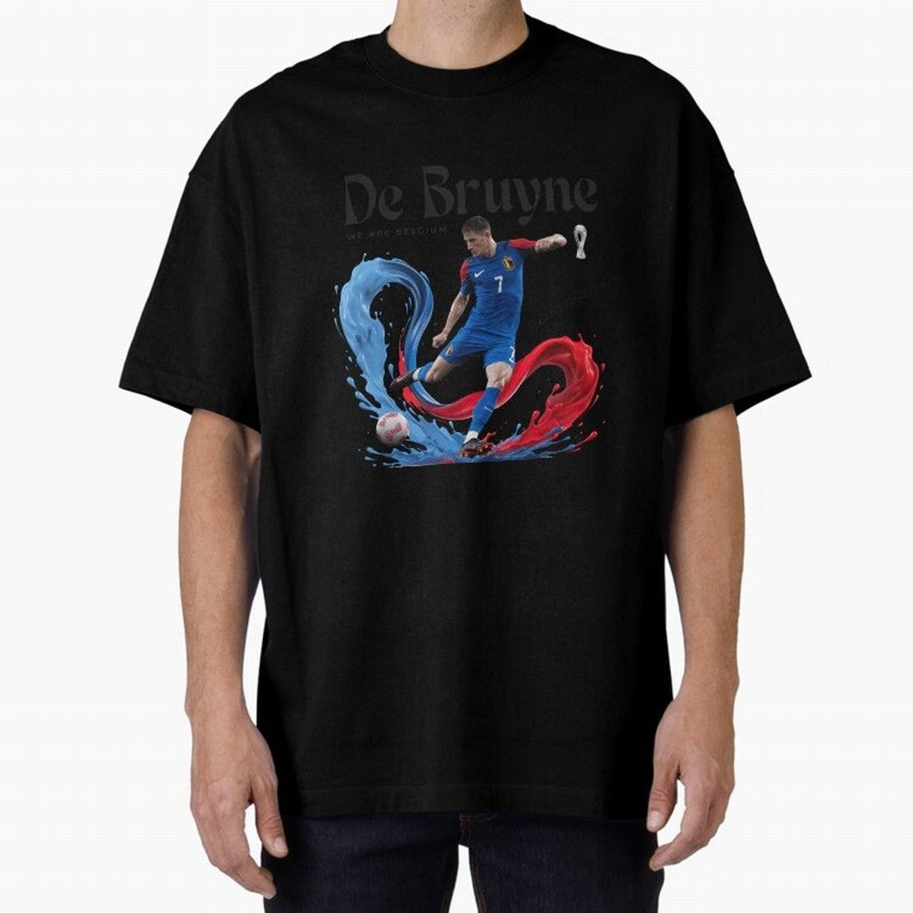 De Bruyne - We are Belgium Oversized T-Shirt Represent Football Lovers during FIFA World Cup 2026 USA Canada Mexico Spirit, Inspired by Portugal, CR7, Classic Soccer Heritage, Championship Pressure, Fan Loyalty and International Pride; Built for