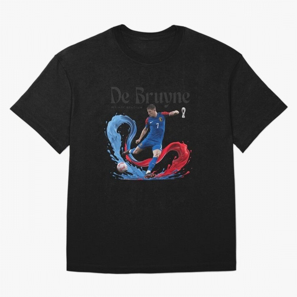 De Bruyne - We are Belgium Oversized T-Shirt Represent Football Lovers during FIFA World Cup 2026 USA Canada Mexico Spirit, Inspired by Portugal, CR7, Classic Soccer Heritage, Championship Pressure, Fan Loyalty and International Pride; Built for