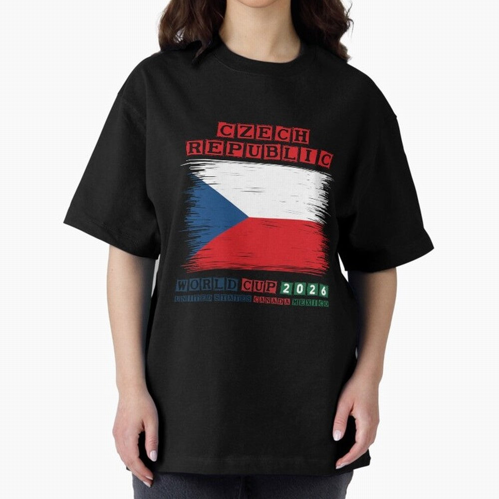 Czech Republic WORLD CUP 2026 Oversized T-Shirt Show Your Love for FIFA World Cup 2026 Built around Cristiano Ronaldo, Haaland and CR7, England, France and Netherlands Energy, Match Day Excitement, Supporter Culture, Golden Goals and Global