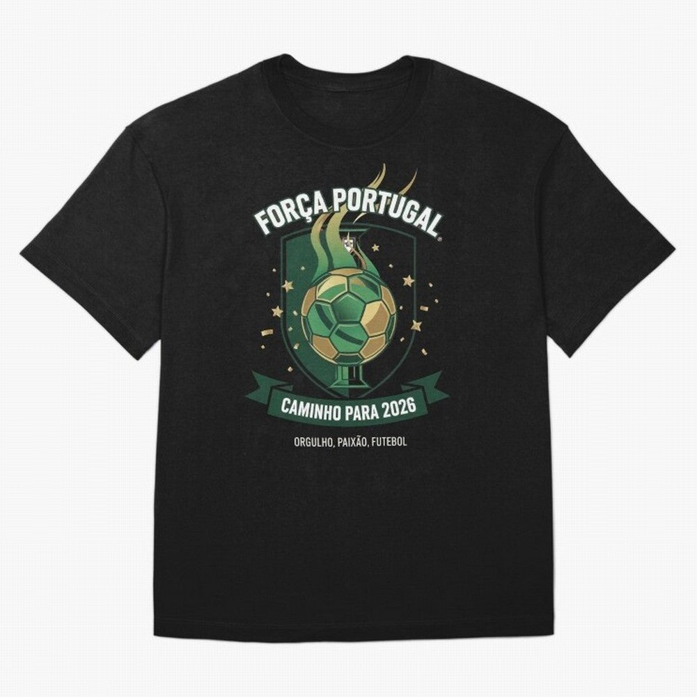 Portugal World Cup 2026 Fan Art Oversized T-Shirt Bring the FIFA World Cup 2026 Group Stage Journey through Mbappe Highlights, Spain Pride, Football Festival Excitement, Trophy Ambitions, Country Rivalries and Star Player Buzz; Created for Match