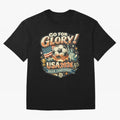 Soccer USA Oversized T-Shirt Follow Global Football Passion for FIFA World Cup 2026, Celebrating Haaland, Portugal, Spain and Germany, Stadium Chants, National Pride, Trophy Dreams and Unforgettable Football Memories; Ideal for Passionate Fans Who