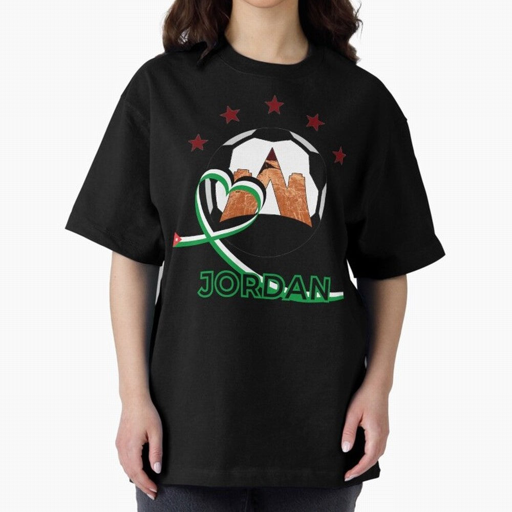 Jordan WC2026 Oversized T-Shirt Follow the Road to Match Day Hype around FIFA World Cup 2026 USA Canada Mexico, CR7 and Messi, Netherlands, Sports Nostalgia, International Competition, Famous Players and Unforgettable Victories; Ideal for Football
