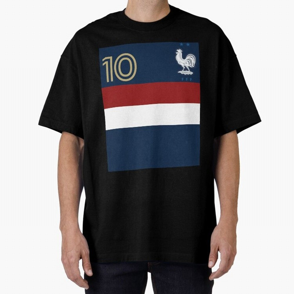France | 2026 World Cup Fan Apparel Oversized T-Shirt Show Love for Legendary Goals in Match Day Hype around FIFA World Cup 2026, Mbappe, England, Sports Nostalgia, International Competition, Famous Players and Unforgettable Victories; Perfect for