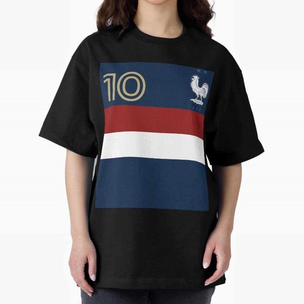 France | 2026 World Cup Fan Apparel Oversized T-Shirt Show Love for Legendary Goals in Match Day Hype around FIFA World Cup 2026, Mbappe, England, Sports Nostalgia, International Competition, Famous Players and Unforgettable Victories; Perfect for