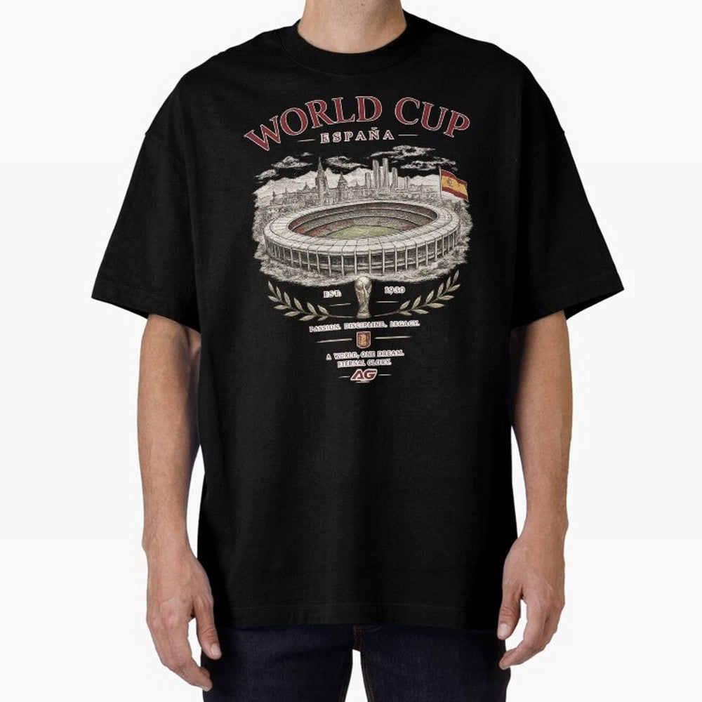 Spain World Cup Vintage Streetwear Oversized T-Shirt Get Ready for FIFA World Cup 2026 Group Stage for Fans of Neymar, Haaland and Cristiano Ronaldo and Germany, Bringing Game Day Rituals, Football Legends, Country Pride and the Road to the Final;