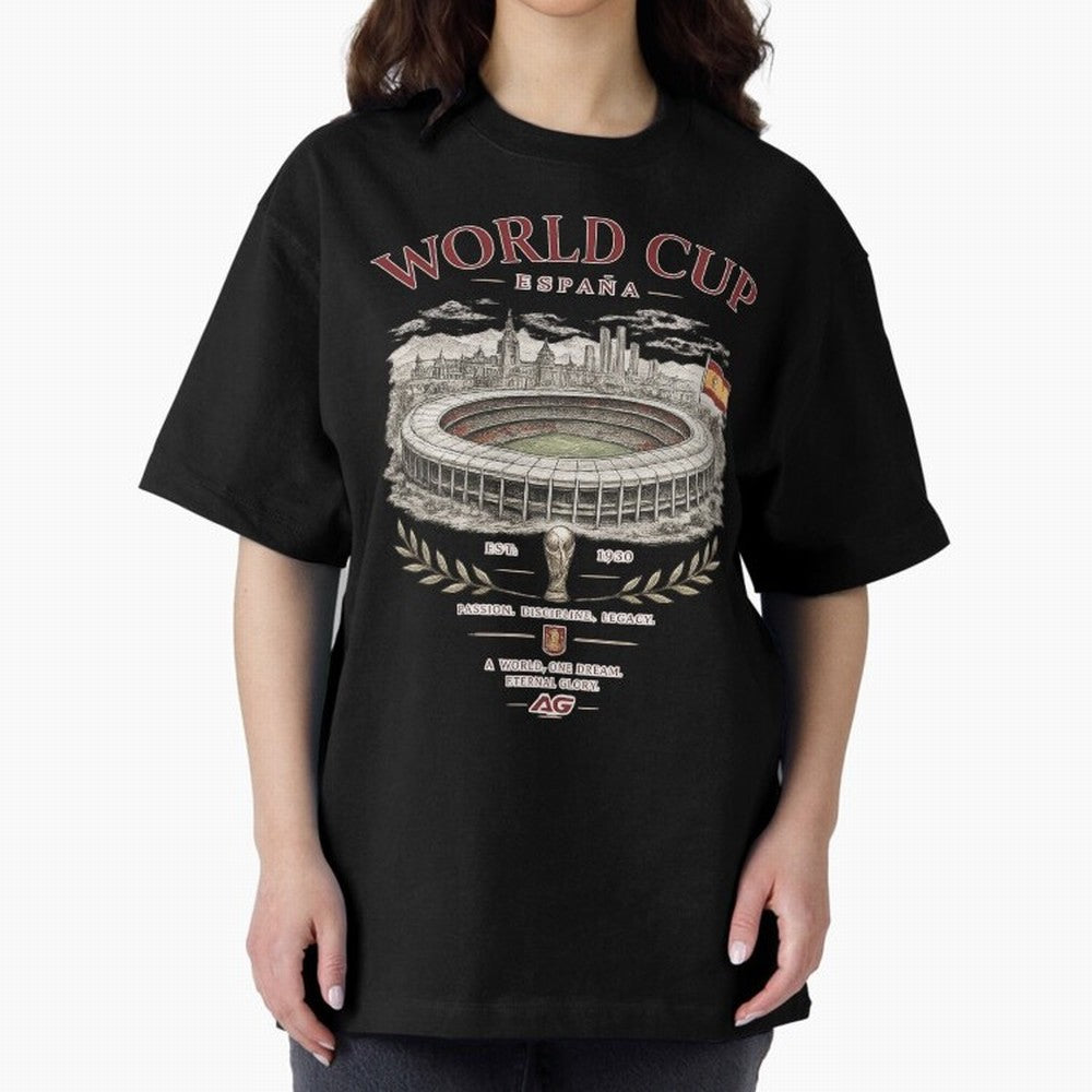 Spain World Cup Vintage Streetwear Oversized T-Shirt Get Ready for FIFA World Cup 2026 Group Stage for Fans of Neymar, Haaland and Cristiano Ronaldo and Germany, Bringing Game Day Rituals, Football Legends, Country Pride and the Road to the Final;