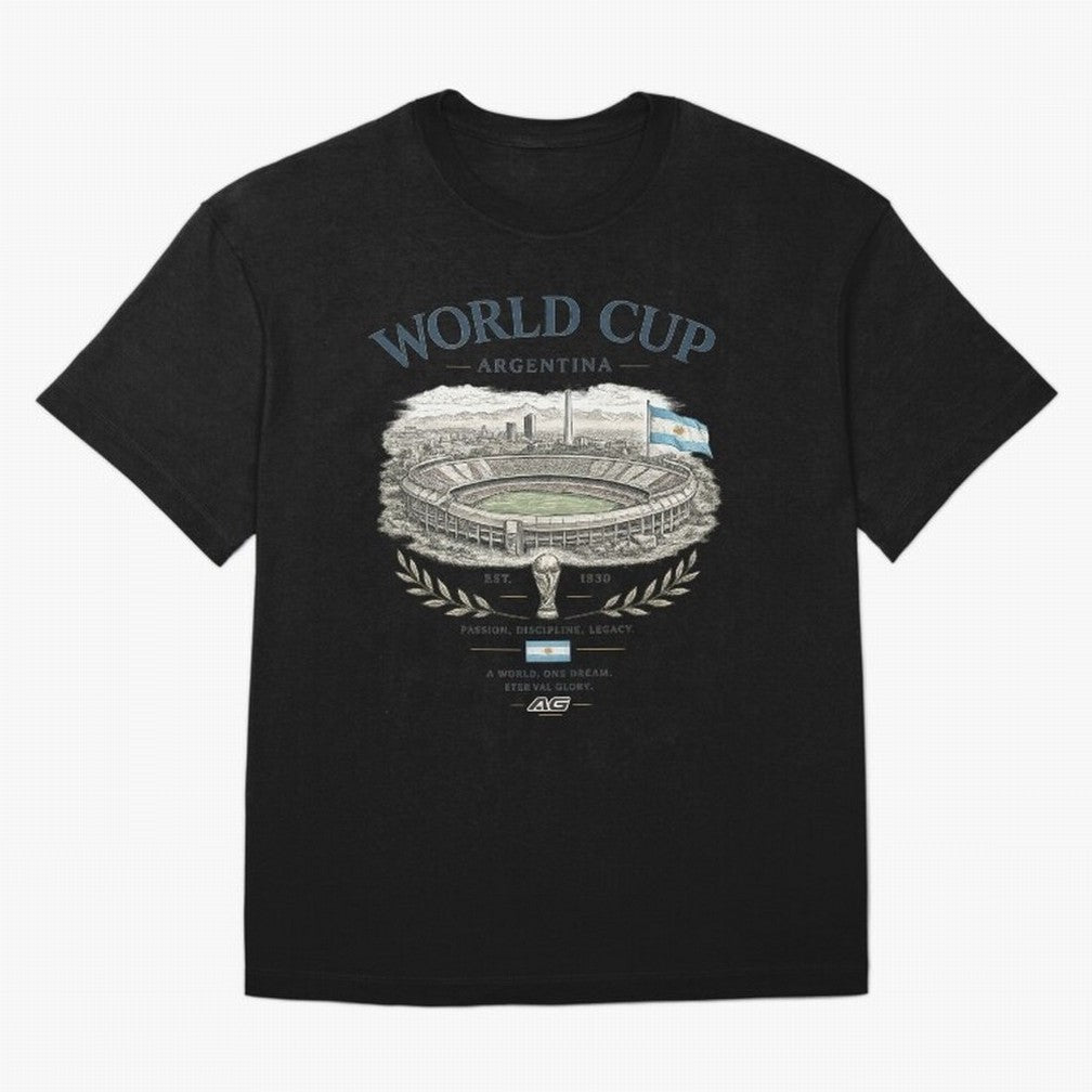 Argentina World Cup Vintage Streetwear Oversized T-Shirt Create Match Day Hype around FIFA World Cup 2026 Group Stage, Messi, Germany, Goal Celebration Energy, Supporter Heritage, Football Icons and Worldwide Tournament Joy; Built for Supporters