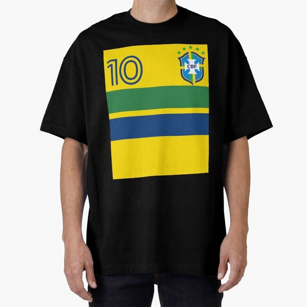 Brazil | 2026 World Cup Fan Apparel Oversized T-Shirt Bring Supporter Culture to Global Football Passion for FIFA World Cup 2026 Group Stage, Featuring Messi and Cristiano Ronaldo, Brazil, Portugal and Argentina, Supporter Pride, Iconic