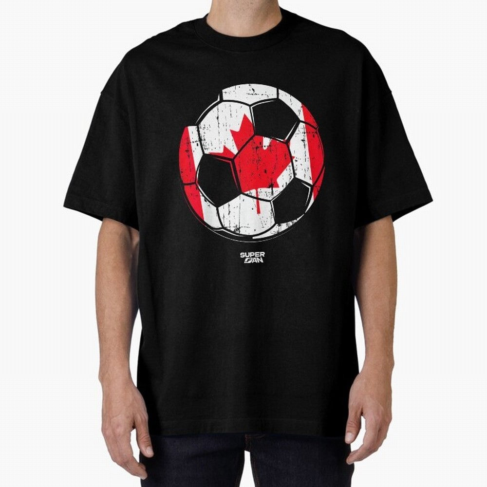 2026 Canada Soccer Fan World Cup Oversized T-Shirt Unlock the FIFA World Cup 2026 Group Stage Journey through Haaland and Mbappe Highlights, England Pride, Football Passion, Legendary Performances, Festival Vibes and Supporter Community; Great for