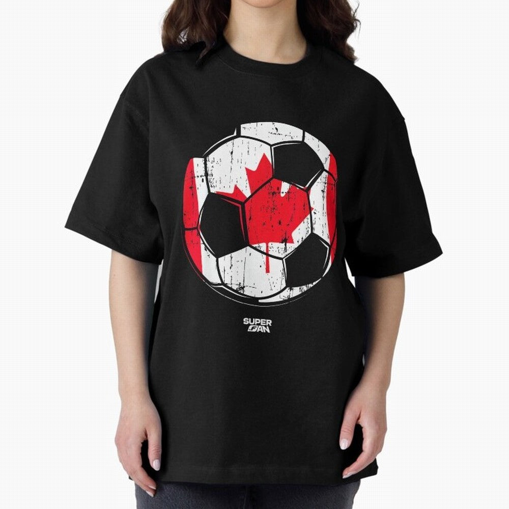 2026 Canada Soccer Fan World Cup Oversized T-Shirt Unlock the FIFA World Cup 2026 Group Stage Journey through Haaland and Mbappe Highlights, England Pride, Football Passion, Legendary Performances, Festival Vibes and Supporter Community; Great for
