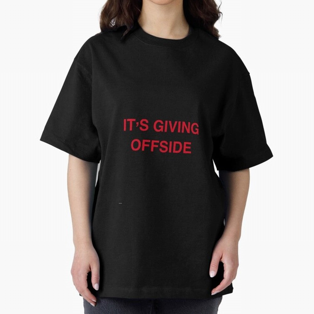 It¡¯s giving offside Oversized T-Shirt Honor Champions and Dreams in Match Day Hype around FIFA World Cup 2026, Messi, England and Germany, Vintage Soccer Flavor, Modern Football Stars, National Flags and Final Night Emotion; Perfect for Supporters