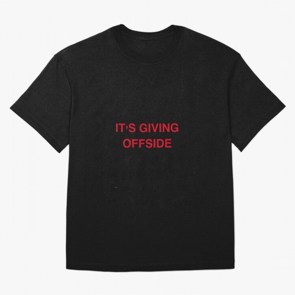 It¡¯s giving offside Oversized T-Shirt Honor Champions and Dreams in Match Day Hype around FIFA World Cup 2026, Messi, England and Germany, Vintage Soccer Flavor, Modern Football Stars, National Flags and Final Night Emotion; Perfect for Supporters
