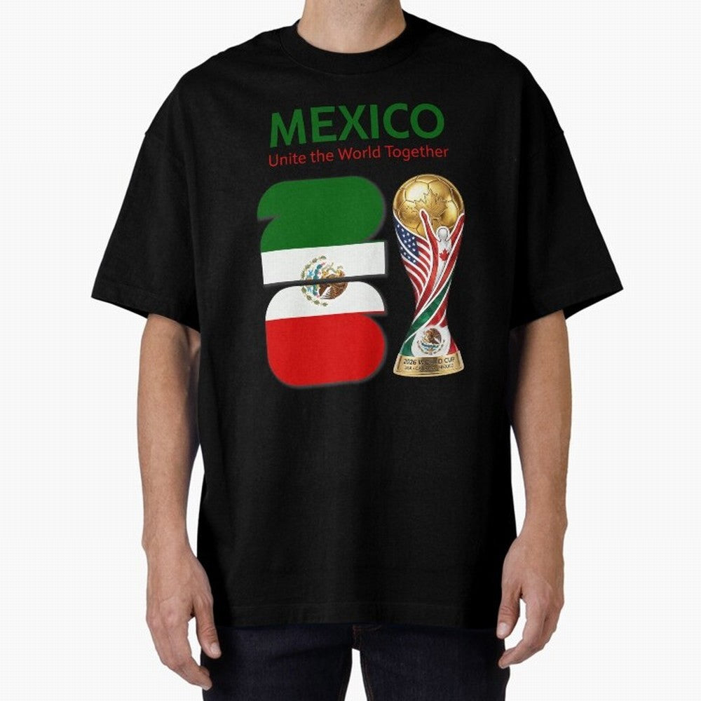World Cup 2026, IMG 022, MEXICO 001 Oversized T-Shirt Celebrate Unforgettable Nights in FIFA World Cup 2026 USA Canada Mexico for Fans of Cristiano Ronaldo, Haaland and CR7 and England, France and Netherlands, Bringing Stadium Memories, Football