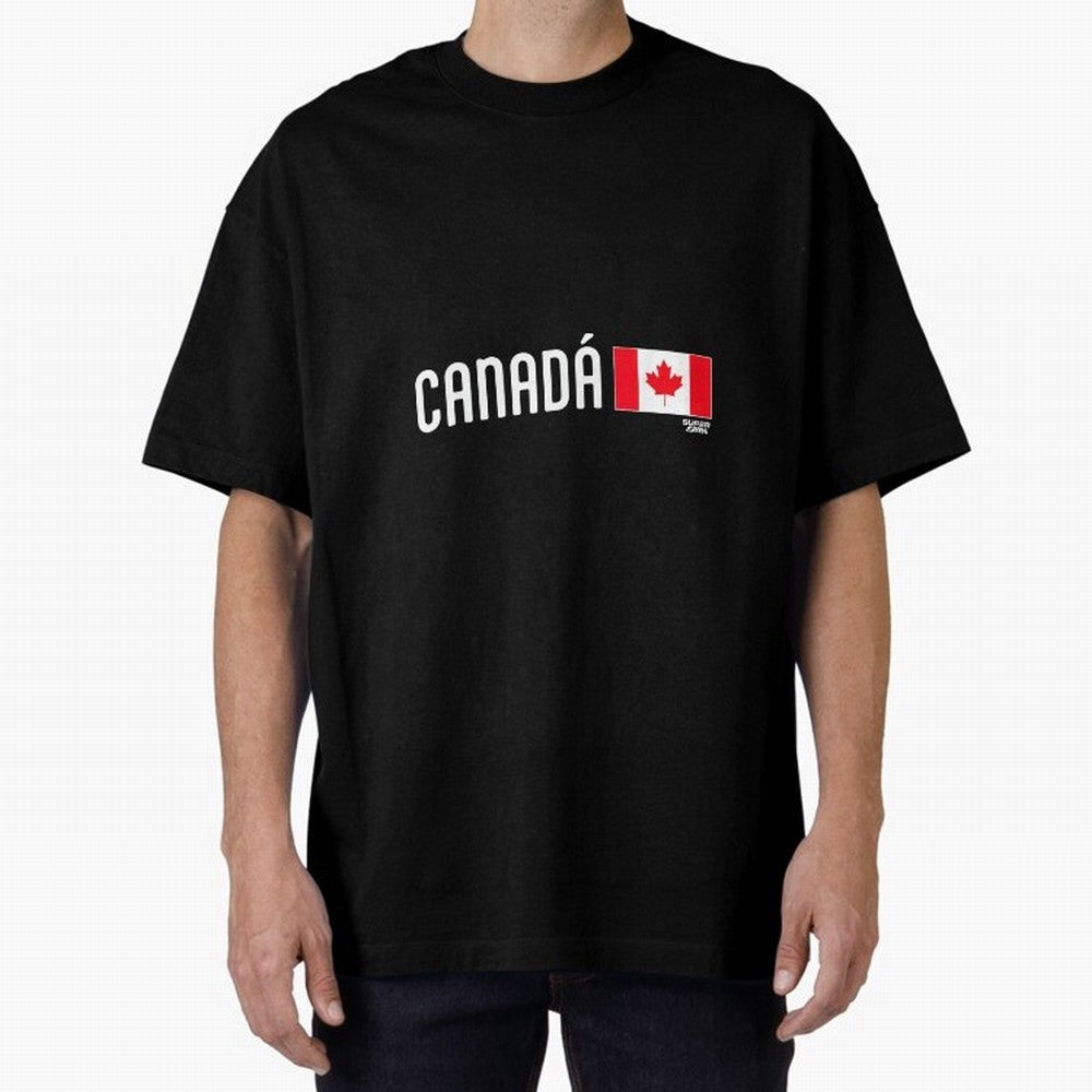 2026 Canada Soccer Fan World Cup Oversized T-Shirt Celebrate the Magic of FIFA World Cup 2026 USA Canada Mexico for Fans of Messi, Neymar and Mbappe and Argentina, France and Brazil, Bringing Vintage Soccer Flavor, Modern Football Stars, National