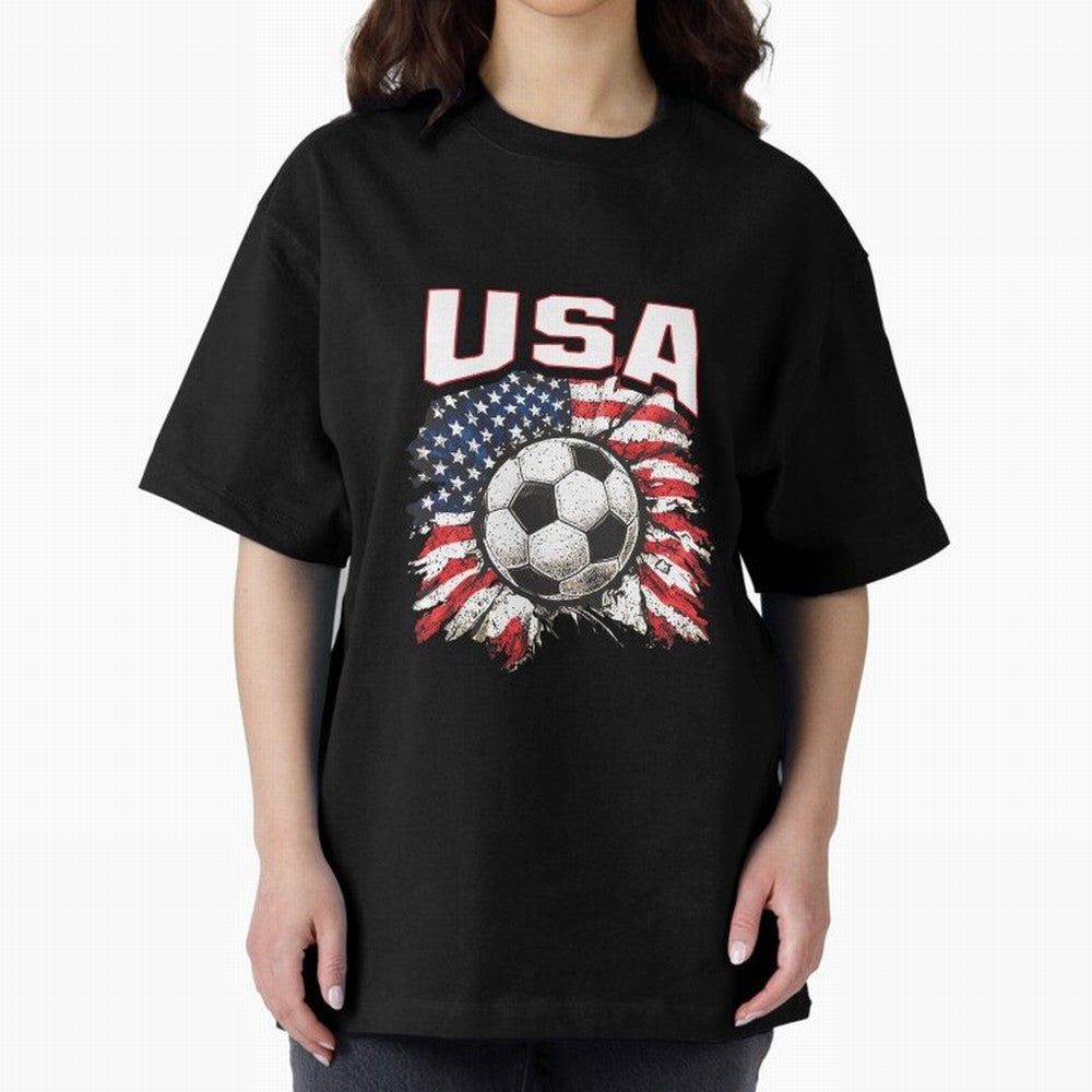 2026 Cup Flag Soccer Pride Fun Family USA Oversized T-Shirt Fuel Match Day Hype around FIFA World Cup 2026, Mbappe and Neymar, England, France and Netherlands, Tournament Hype, Historic Matchups, Family Viewing Parties and Global Sports Pride;