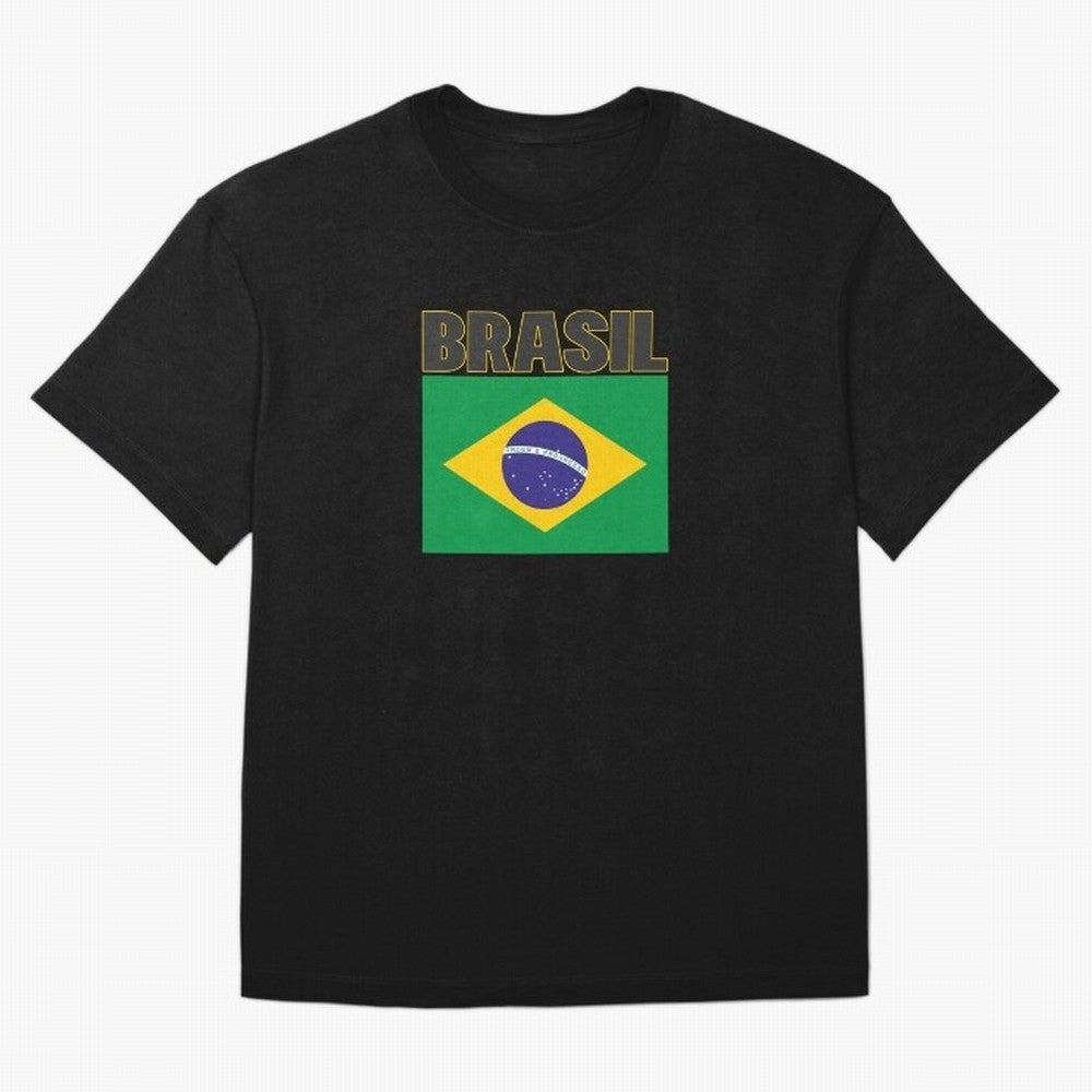 Brasil Flag Oversized T-Shirt Celebrate Rivalries and Pride in the FIFA World Cup 2026 Journey through CR7 and Messi Highlights, Argentina, France and Brazil Pride, Retro Football Energy, Iconic Rivalries, Trophy Chase Drama and Stadium Atmosphere;