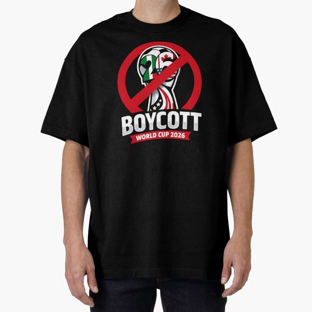 Boycott 2026 World Cup Oversized T-Shirt Bring International Match Energy to Global Football Passion for FIFA World Cup 2026, Built around Messi and Cristiano Ronaldo, Netherlands, Football Passion, Legendary Performances, Festival Vibes and