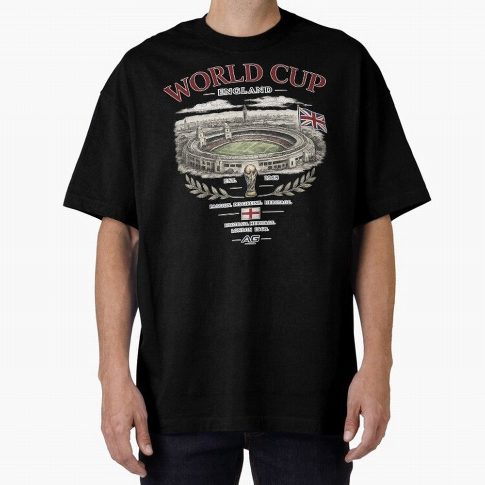England World Cup Wembley Streetwear Oversized T-Shirt Celebrate the Stars of the FIFA World Cup 2026 Group Stage Journey through Messi, Neymar and Mbappe Highlights, Brazil, Portugal and Argentina Pride, Goal Celebration Energy, Supporter