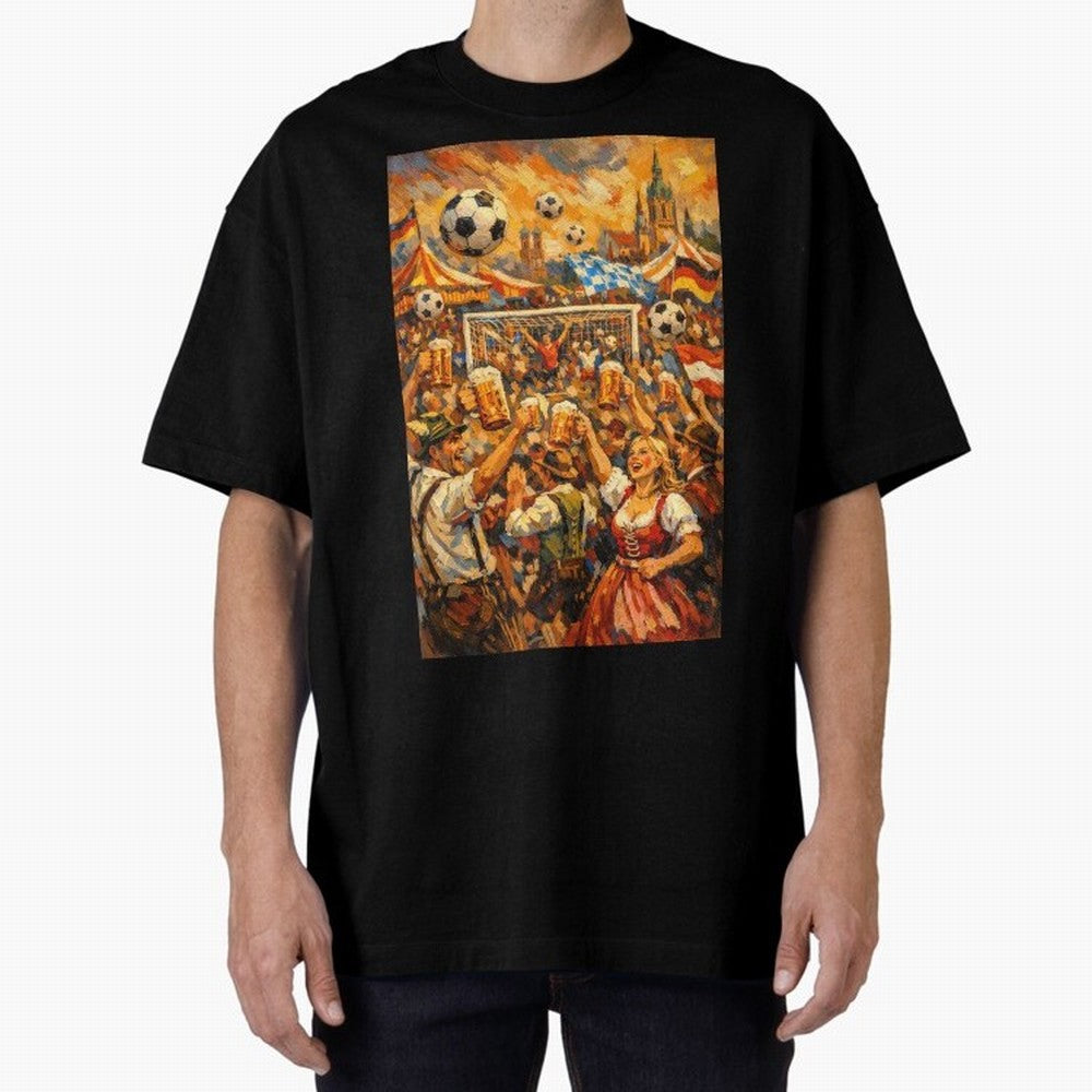 Festival Celebration with Soccer and Beer Oversized T-Shirt Make Every Match About Match Day Hype around FIFA World Cup 2026 USA Canada Mexico, Neymar, France, Supporter Pride, Iconic Celebrations, Legendary Names and Global Match Day Energy; Ideal