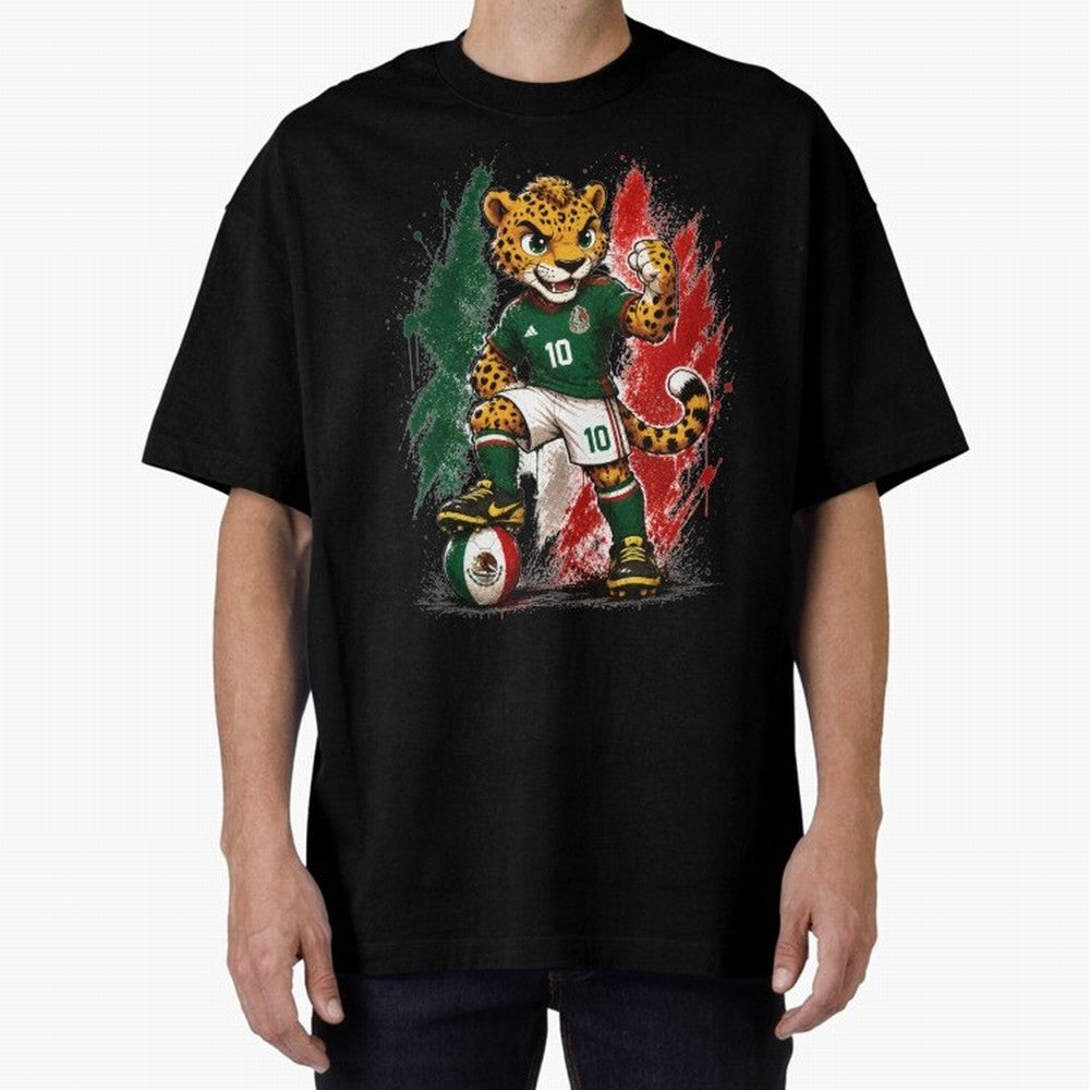 Mexico Fifa Mundial Oversized T-Shirt Mark FIFA World Cup 2026 Spirit, Capturing Germany, Neymar, Supporter Pride, Iconic Celebrations, Legendary Names and Global Match Day Energy; Perfect for People Who Love Argentina, Brazil, France, England,