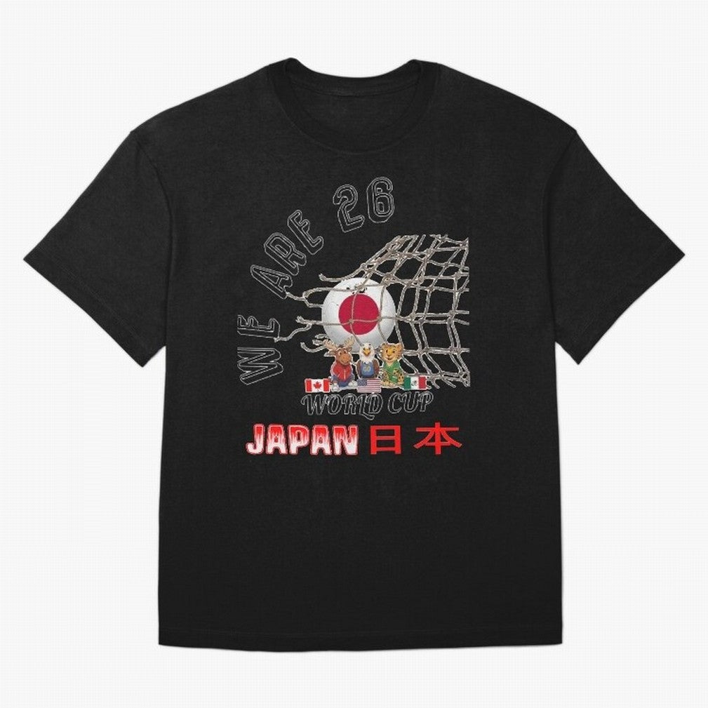 World cup 26 - Japan Oversized T-Shirt Show Passion for the Stars of FIFA World Cup 2026 USA Canada Mexico Spirit, Filled with Argentina, Neymar, Retro Football Energy, Iconic Rivalries, Trophy Chase Drama and Stadium Atmosphere; Built for