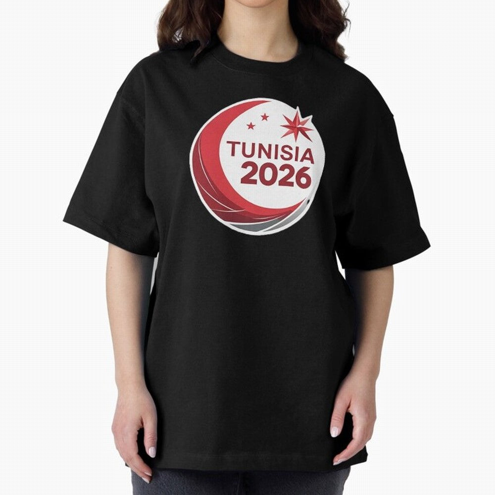 Tunisia 2026 Oversized T-Shirt Represent the Passion of FIFA World Cup 2026 Group Stage Built around CR7 and Messi, Netherlands Energy, Football History, Final Match Energy, Crowd Noise and Once in a Lifetime Moments; Perfect for Supporters Who