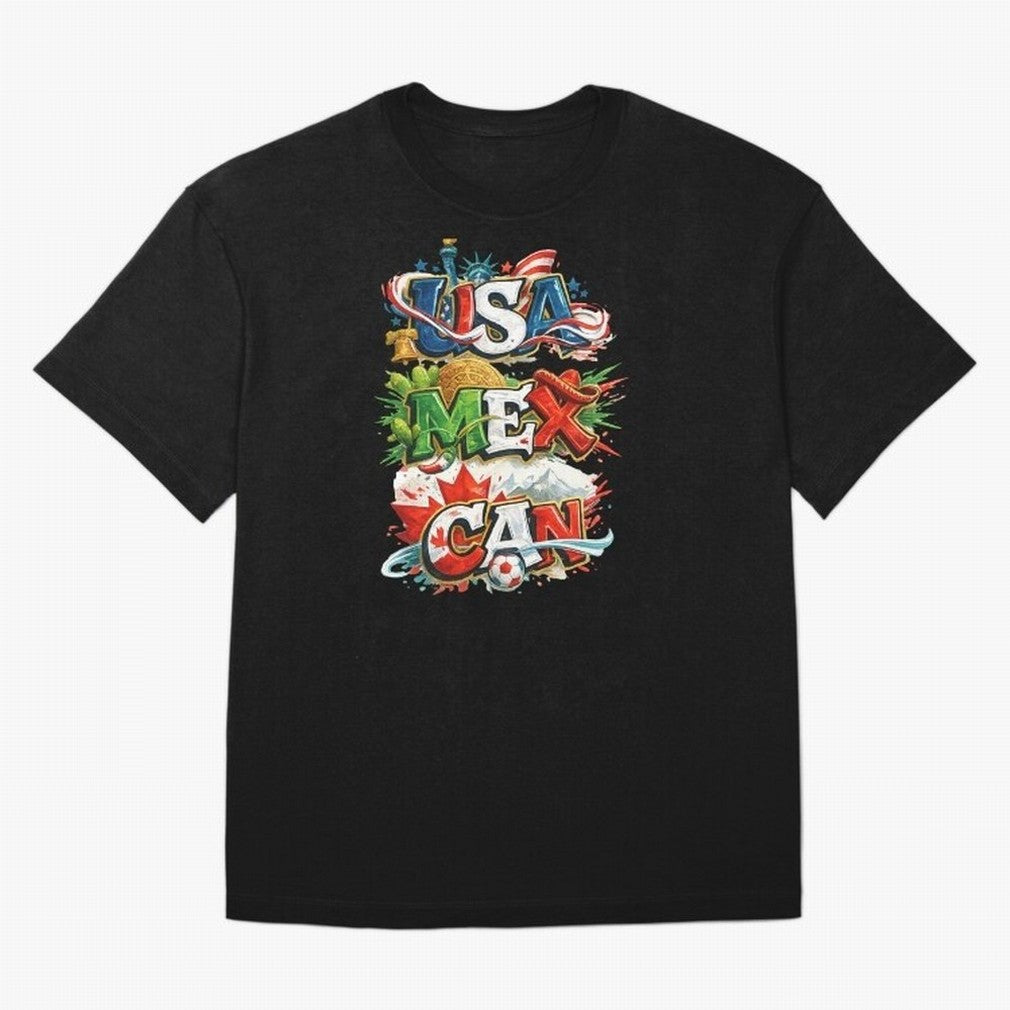World Cup 2026 USA Canada Mexico Oversized T-Shirt Celebrate Football Dreams Across FIFA World Cup 2026 USA Canada Mexico for Fans of Mbappe and Neymar and Argentina and Brazil, Bringing Football Passion, Legendary Performances, Festival Vibes and