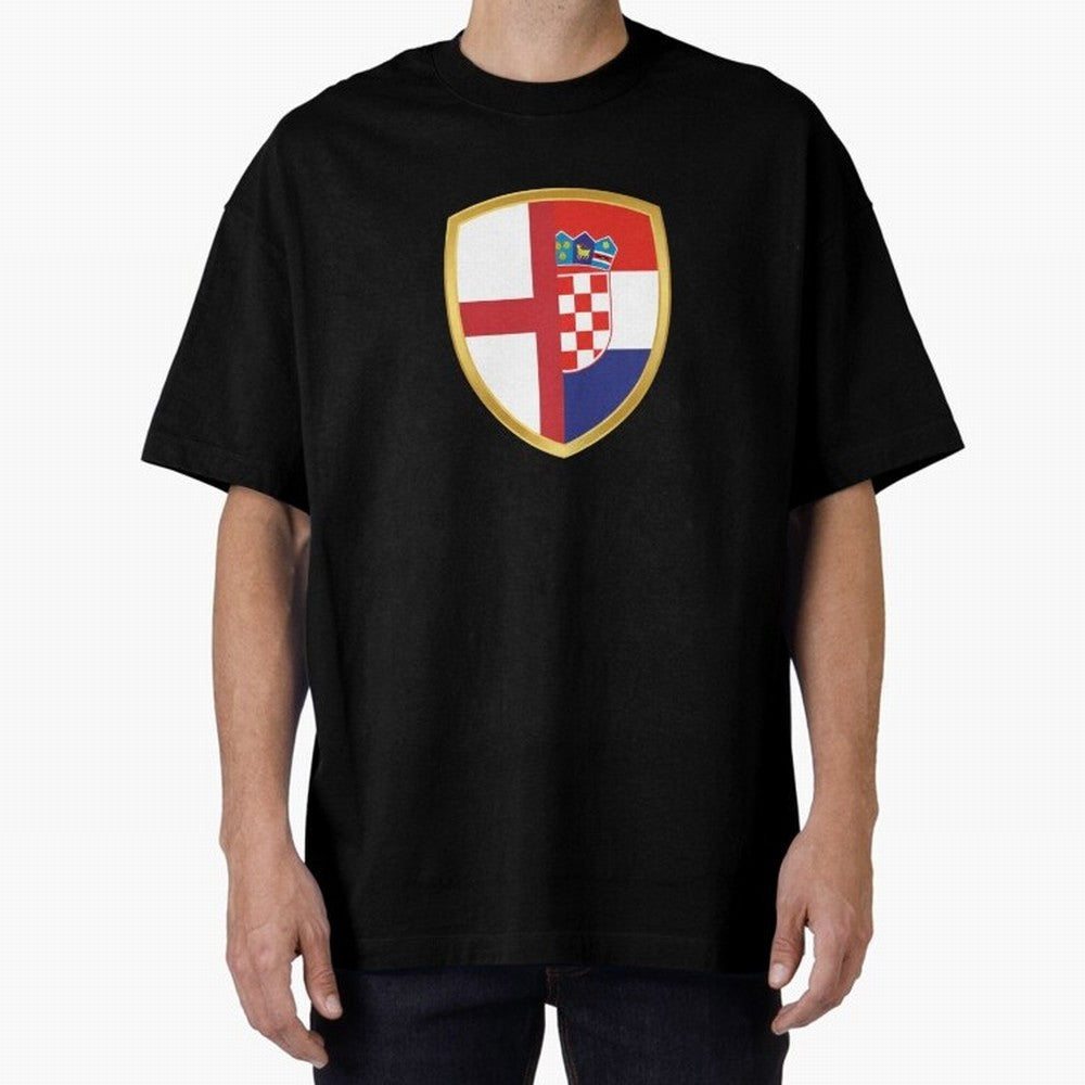 FIFA World Cup - England v Croatia Oversized T-Shirt Share Global Football Passion for FIFA World Cup 2026 USA Canada Mexico, Driven by Messi, Neymar and Mbappe, Spain and Netherlands, Soccer Culture, Superstar Moments, National Team Dreams and