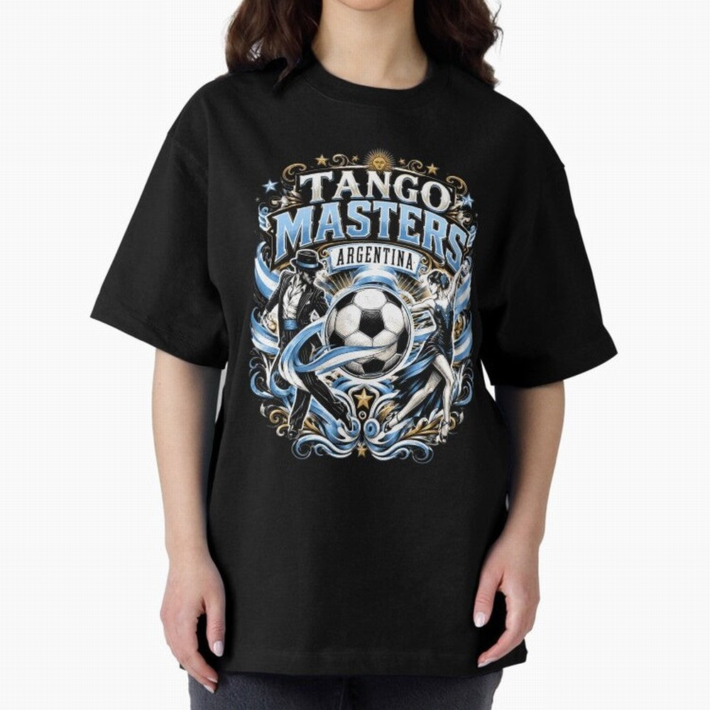 Tango Masters Argentina World Cup 2026 Oversized T-Shirt Discover Match Day Hype around FIFA World Cup 2026, Cristiano Ronaldo, Haaland and CR7, England, France and Netherlands, Classic Soccer Heritage, Championship Pressure, Fan Loyalty and