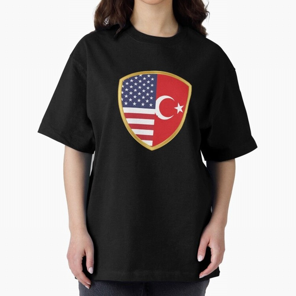 FIFA World Cup -USA v Turkiye Oversized T-Shirt Make Your Look Match FIFA World Cup 2026 Group Stage Spirit, Inspired by Argentina, Haaland, Vintage Soccer Flavor, Modern Football Stars, National Flags and Final Night Emotion; Great for Watch