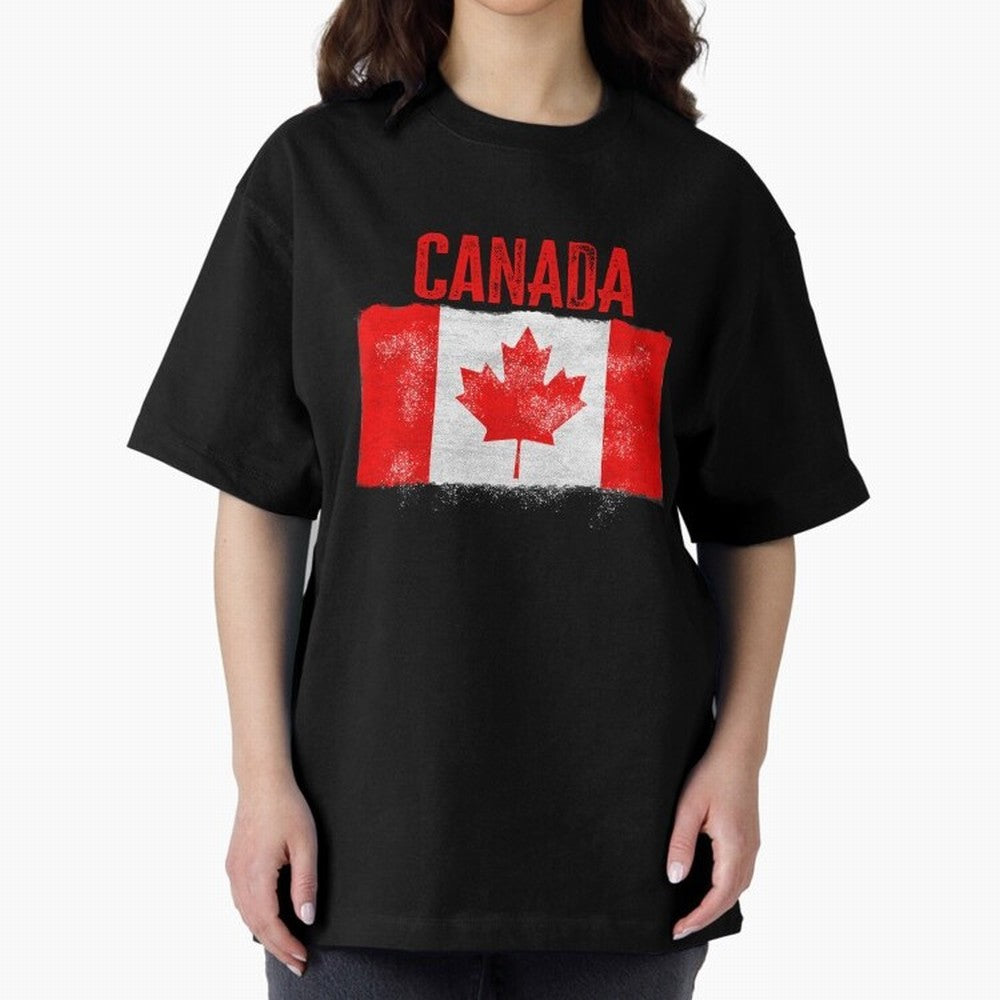 Canada Oversized T-Shirt Show Support during Match Day Hype around FIFA World Cup 2026 USA Canada Mexico, Cristiano Ronaldo, Haaland and CR7, Brazil, Portugal and Argentina, Championship Spirit, Famous Goals, Roaring Crowds and International