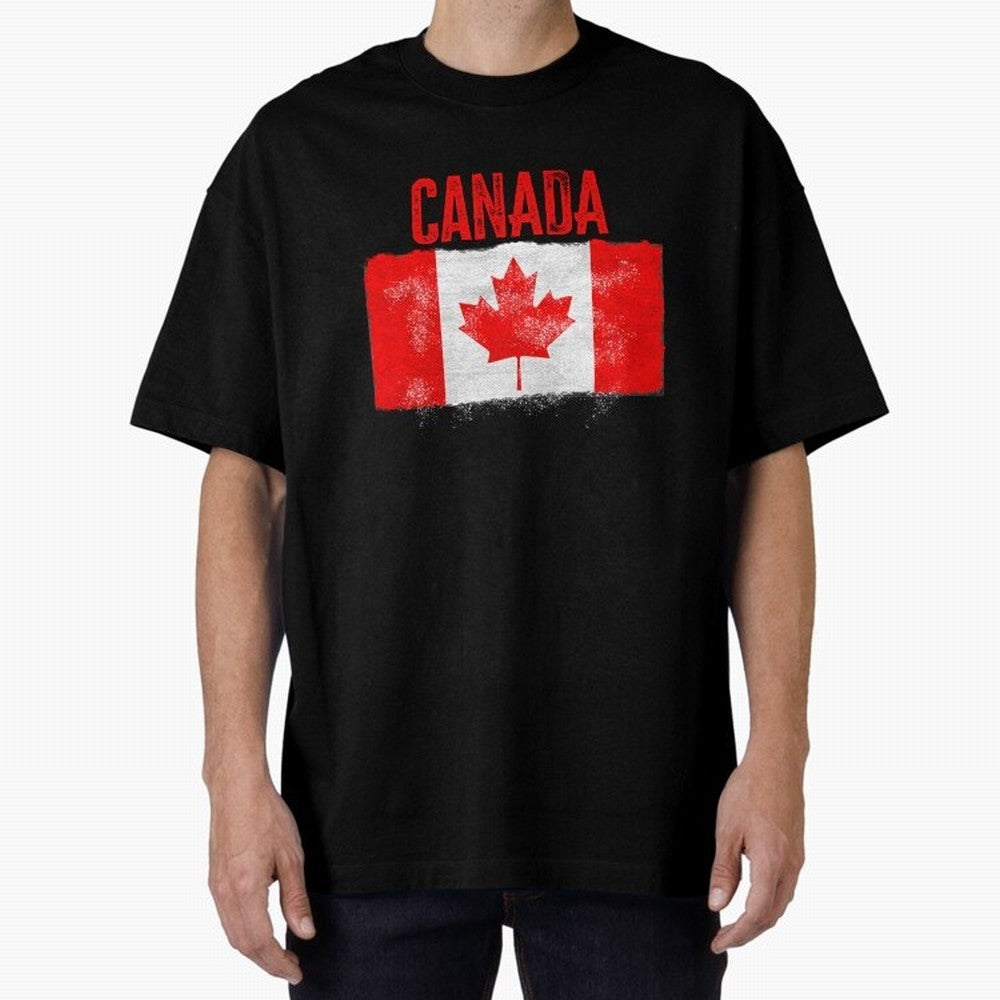 Canada Oversized T-Shirt Show Support during Match Day Hype around FIFA World Cup 2026 USA Canada Mexico, Cristiano Ronaldo, Haaland and CR7, Brazil, Portugal and Argentina, Championship Spirit, Famous Goals, Roaring Crowds and International