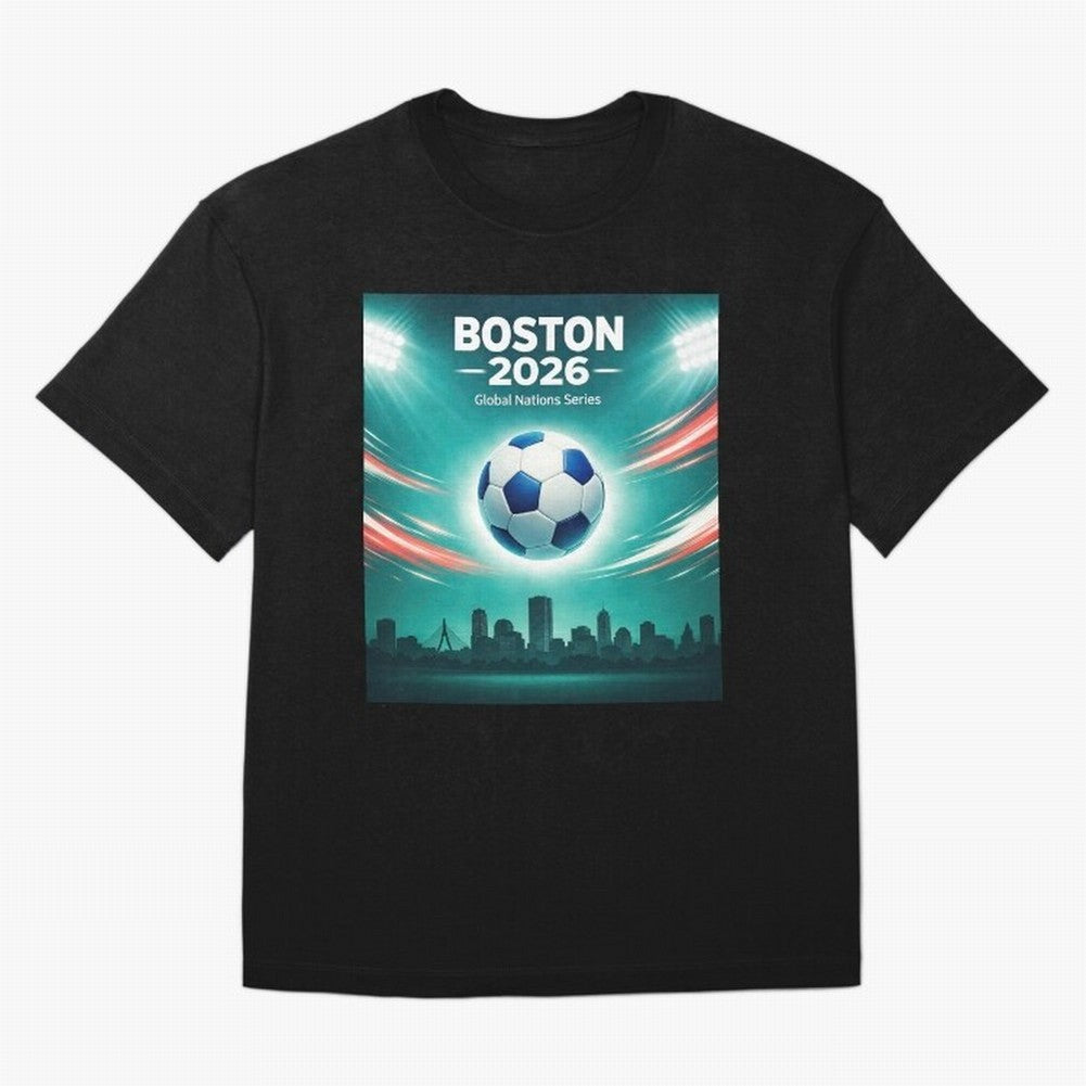 Boston 2026 Soccer Event Oversized T-Shirt Bring Match Day Fire to Match Day Hype around FIFA World Cup 2026 USA Canada Mexico, Cristiano Ronaldo, Haaland and CR7, Brazil, Football Passion, Legendary Performances, Festival Vibes and Supporter