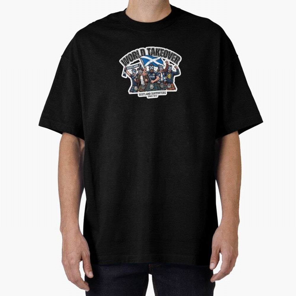 Scotland Soccer Fans Tartan Power Sticker 2026 Football Supporters Oversized T-Shirt Carry the Colors and Pride of the FIFA World Cup 2026 USA Canada Mexico Journey through Mbappe Highlights, Germany Pride, Stadium Chants, National Pride, Trophy