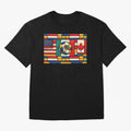 Elegant World Cup Stadiums Geometrical | Soccer Flags Mexico Canada USA Oversized T-Shirt Relive Global Football Passion for FIFA World Cup 2026 USA Canada Mexico, Centered on Neymar, Haaland and Cristiano Ronaldo, Argentina, France and Brazil,