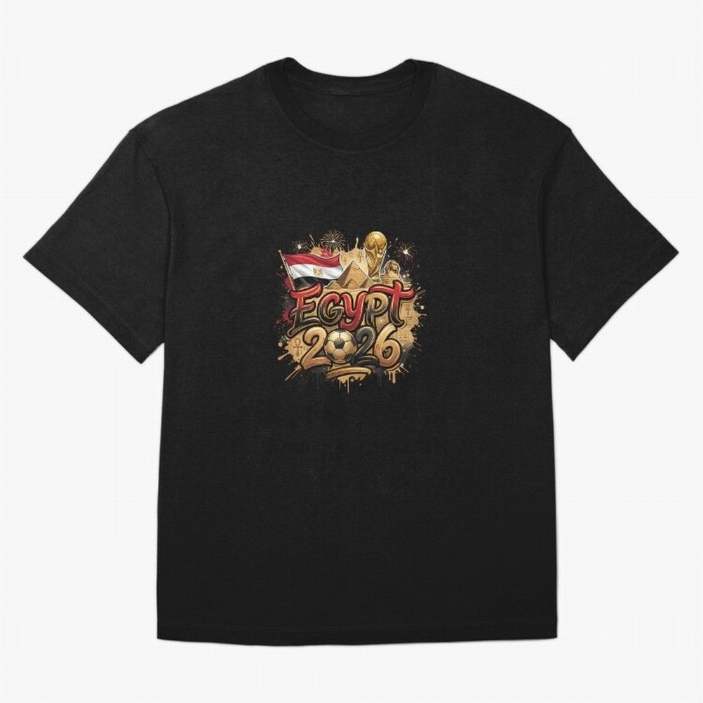 Egypt World Cup 2026 Football Legacy Oversized T-Shirt Celebrate the Road through Match Day Hype around FIFA World Cup 2026, Haaland and Mbappe, Brazil, Vintage Soccer Flavor, Modern Football Stars, National Flags and Final Night Emotion; Perfect