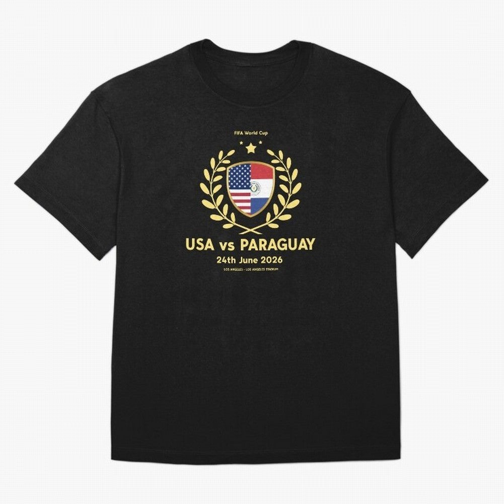 Copy of FIFA World Cup - USA v Paraguay Oversized T-Shirt Celebrate the FIFA World Cup 2026 Journey through Mbappe and Neymar Highlights, Brazil, Portugal and Argentina Pride, Match Day Excitement, Supporter Culture, Golden Goals and Global