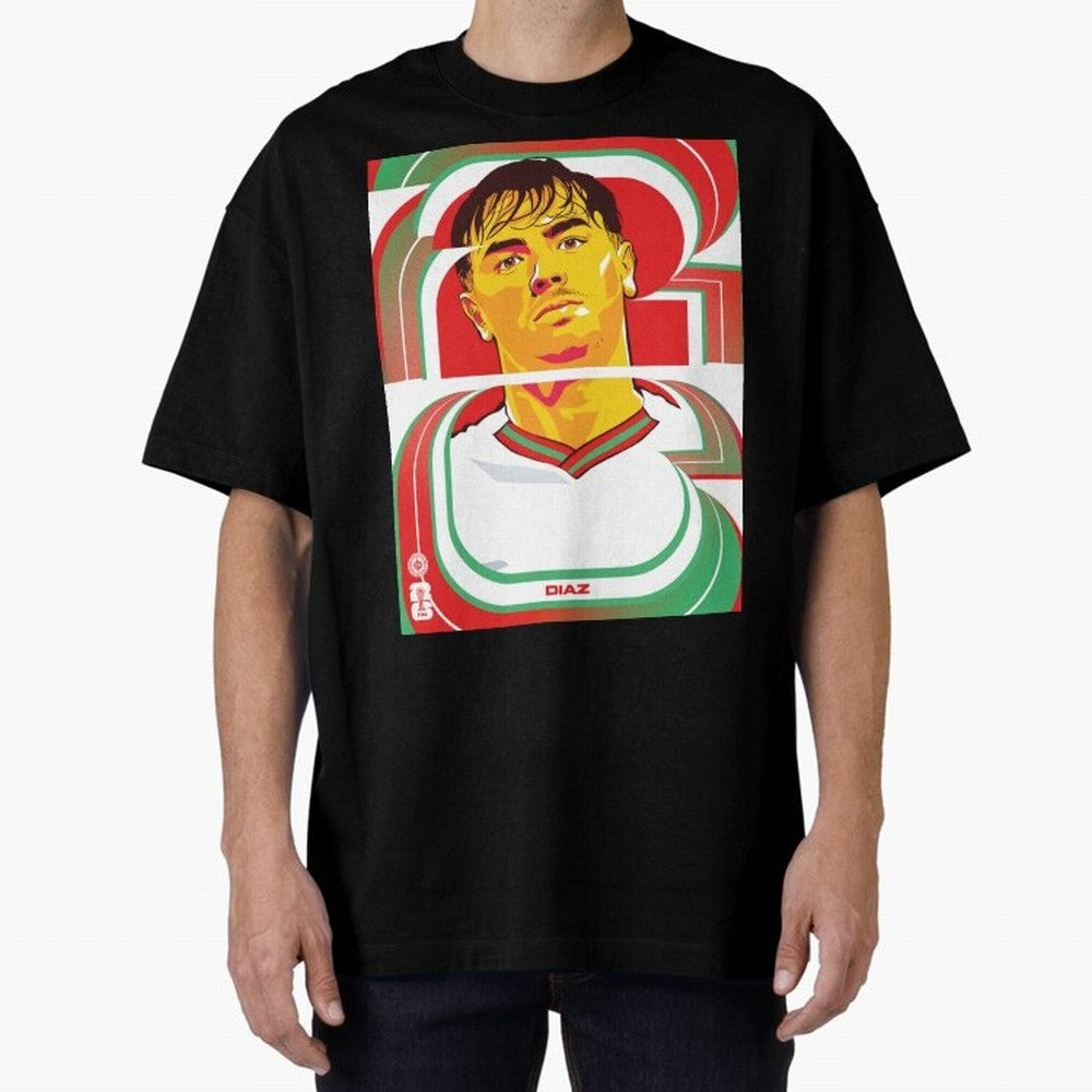 World Cup 2026 Soccer Celebration: United Football Fan Art Oversized T-Shirt Turn Up for Global Football Passion for FIFA World Cup 2026, Celebrating CR7, Portugal, Spain and Germany, Global Supporter Spirit, Legendary Goals, National Colors and