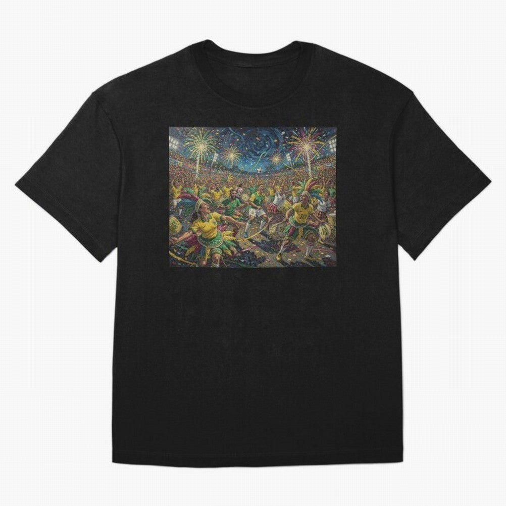 Celebration at Brazilian Football Match World Cup 2026 Vibes Oversized T-Shirt Carry Match Day Hype around FIFA World Cup 2026, Cristiano Ronaldo, Haaland and CR7, Portugal, Sports Nostalgia, International Competition, Famous Players and