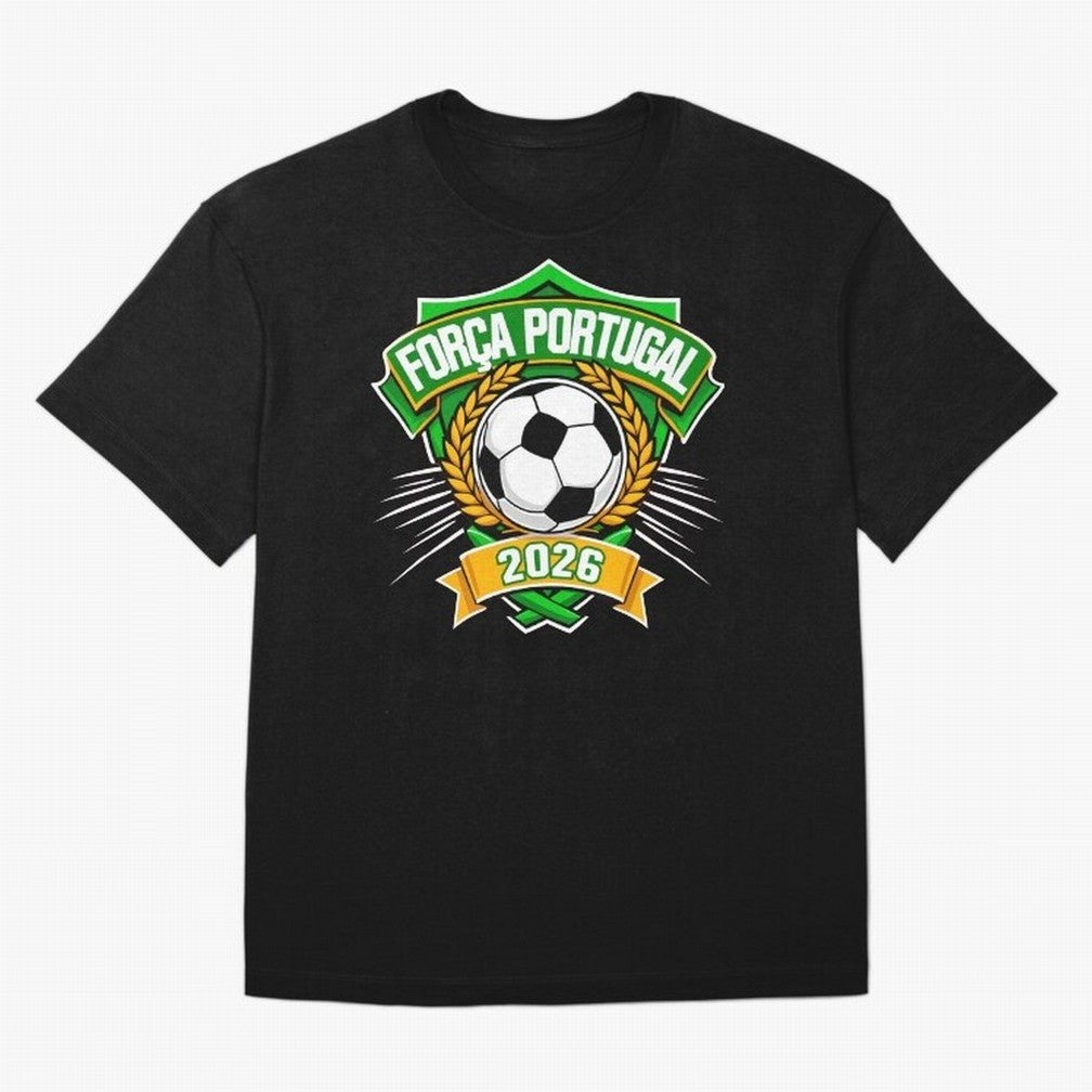 Portugal Fan Art for World Cup 2026 Oversized T-Shirt Cheer for Match Day Hype around FIFA World Cup 2026 USA Canada Mexico, Cristiano Ronaldo, Haaland and CR7, Argentina, Sports Nostalgia, International Competition, Famous Players and