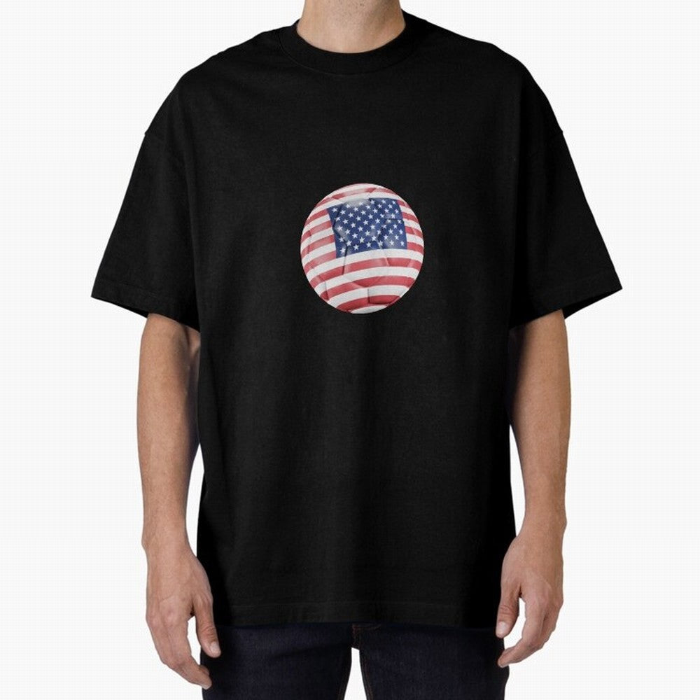 USA Soccer Oversized T-Shirt Show Your Stadium Side during FIFA World Cup 2026 Spirit, Capturing France, Cristiano Ronaldo, Haaland and CR7, Stadium Memories, Football Loyalty, International Chants and Championship Tradition; Great for Supporters