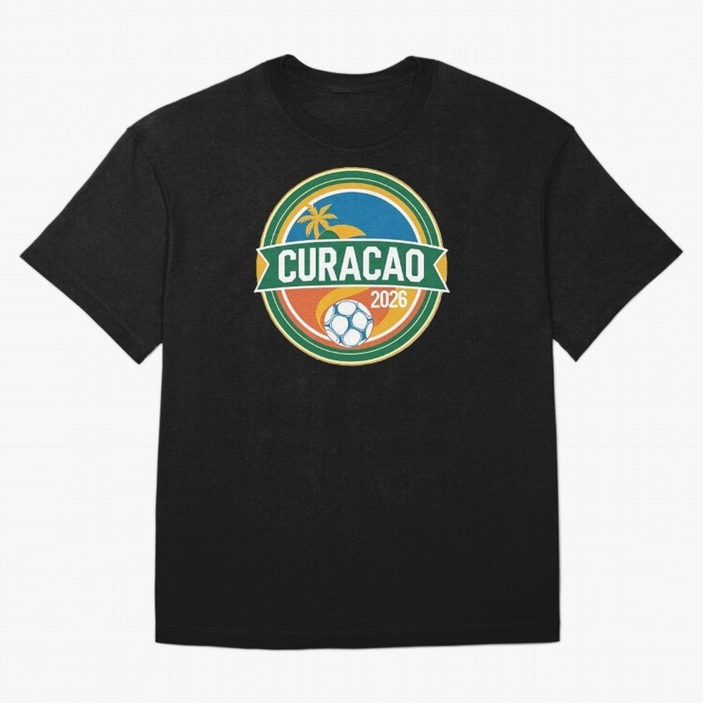 Curacao WC 2026 Oversized T-Shirt Stand Out with Spirit from FIFA World Cup 2026 USA Canada Mexico for Fans of CR7 and England and Germany, Bringing Football Passion, Legendary Performances, Festival Vibes and Supporter Community; Great for