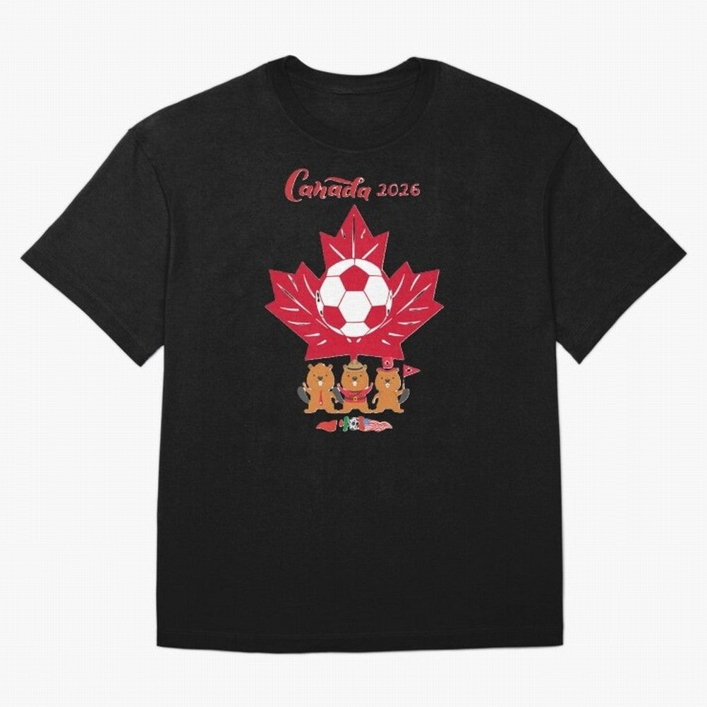 Canada 2026 Oversized T-Shirt Bring Supporter Culture to Match Day Hype around FIFA World Cup 2026, CR7 and Messi, Germany, Worldwide Fan Energy, Dramatic Goals, Stadium Lights and Championship Celebrations; Ideal for Passionate Fans Who Love