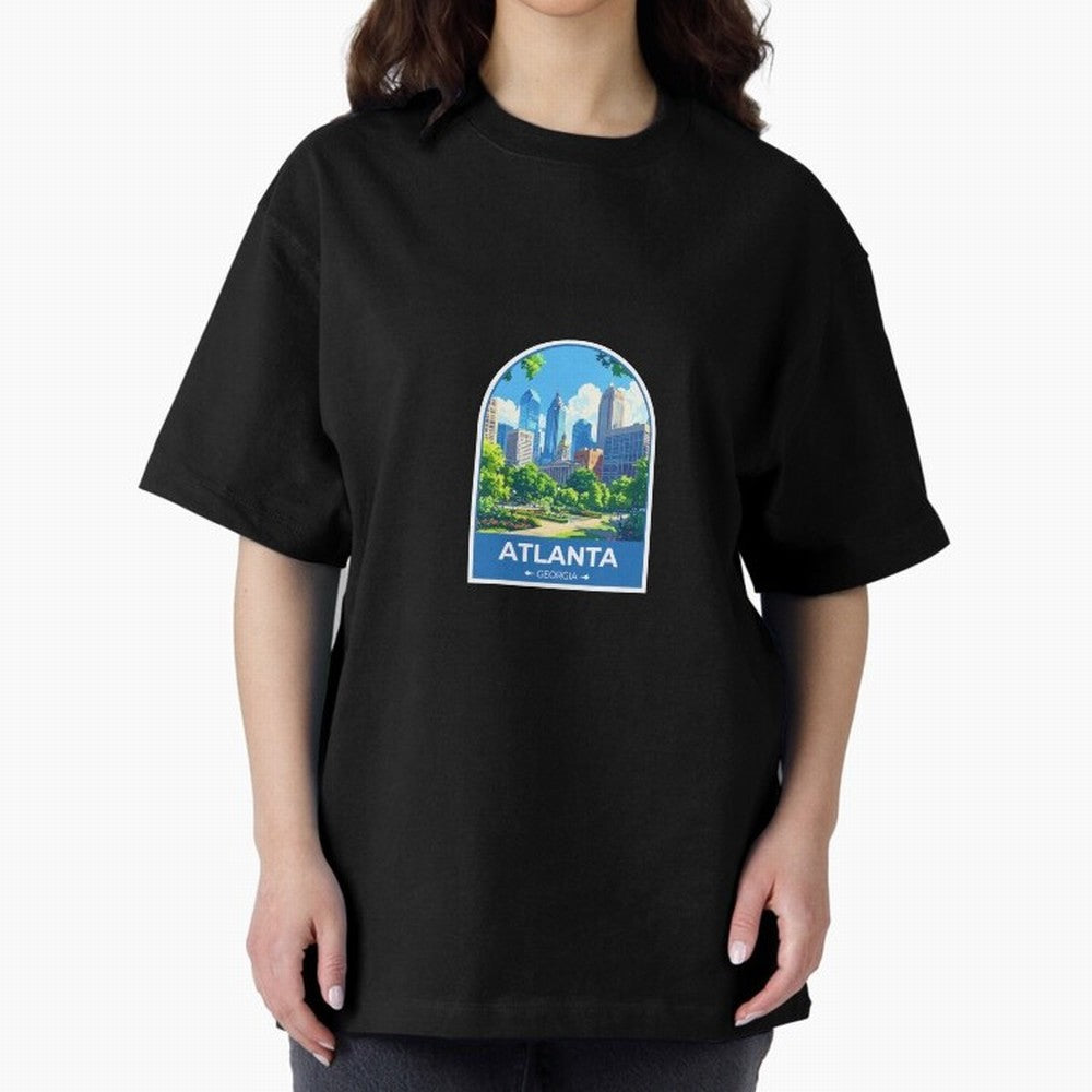 Atlanta Georgia Oversized T-Shirt Represent Fans Who Live for FIFA World Cup 2026 for Fans of Haaland and Mbappe and Germany, Bringing Retro Football Energy, Iconic Rivalries, Trophy Chase Drama and Stadium Atmosphere; Perfect for Supporters Who