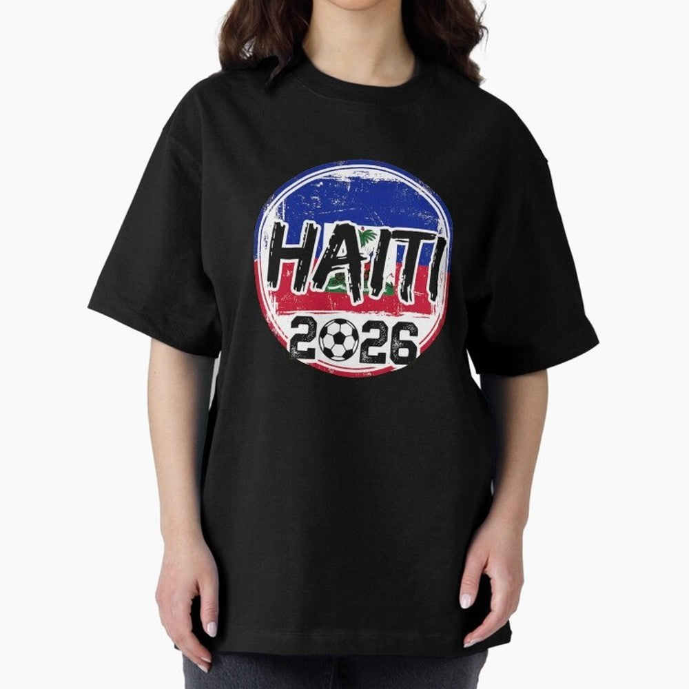 Haiti World Cup 2026 Soccer Fan Game Day T-Shirt_86605887 Oversized T-Shirt Celebrate the Next Chapter of Global Football Passion for FIFA World Cup 2026, with CR7, Germany, Stadium Memories, Football Loyalty, International Chants and Championship