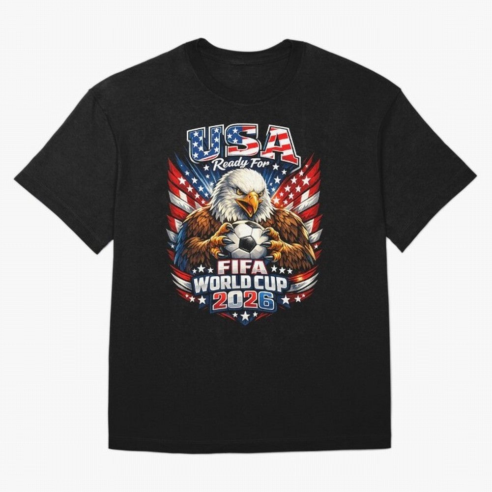 Soccer Pride Design For American Football Fans USA FIFA World Cup 2026 Oversized T-Shirt Bring Global Tournament Vibes to Global Football Passion for FIFA World Cup 2026, Inspired by Messi and Cristiano Ronaldo, Argentina, France and Brazil,