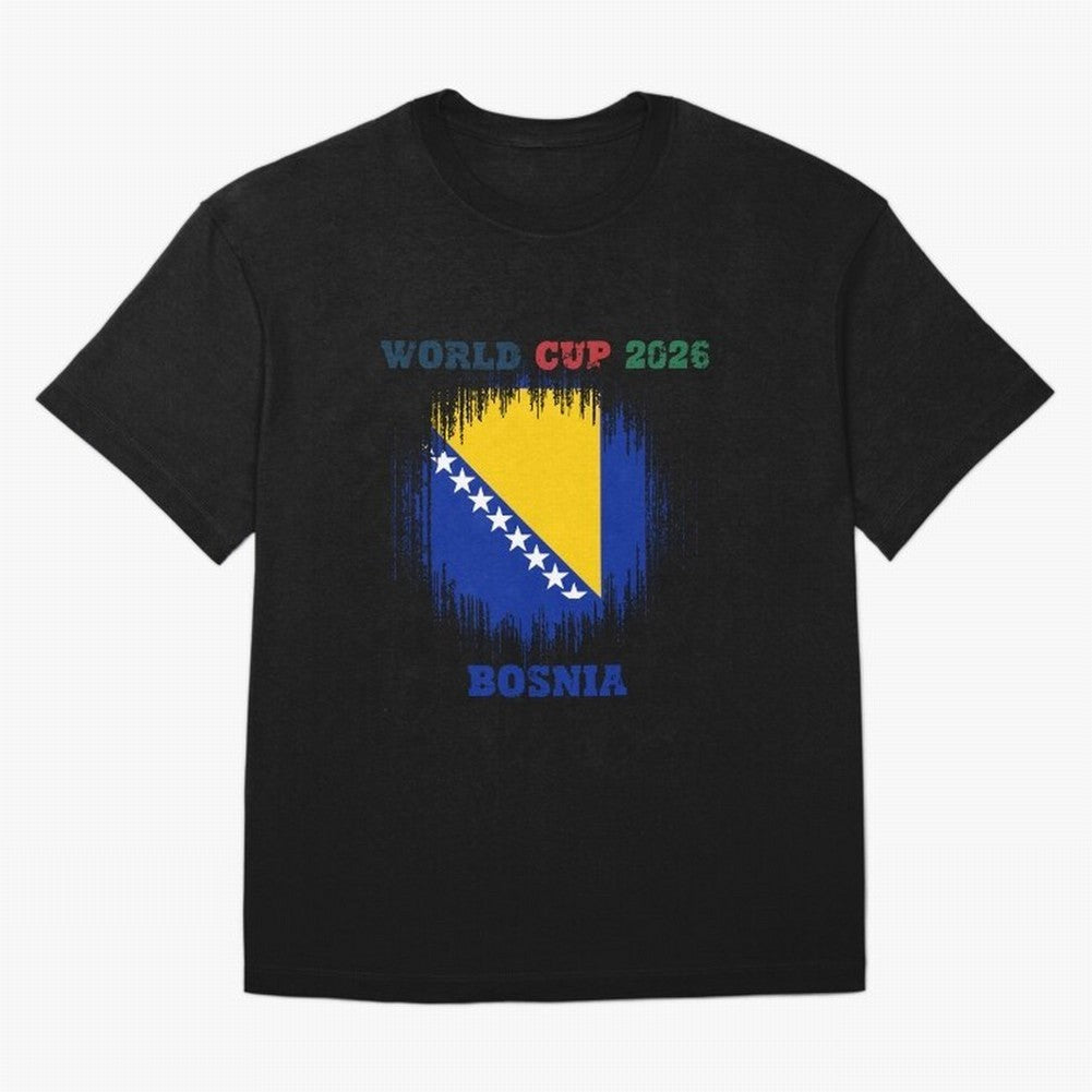 BOSNIA WORLD CUP 2026 Oversized T-Shirt Share the Excitement of FIFA World Cup 2026 USA Canada Mexico Spirit, Inspired by Spain and Netherlands, Messi, Neymar and Mbappe, Match Day Excitement, Supporter Culture, Golden Goals and Global Football