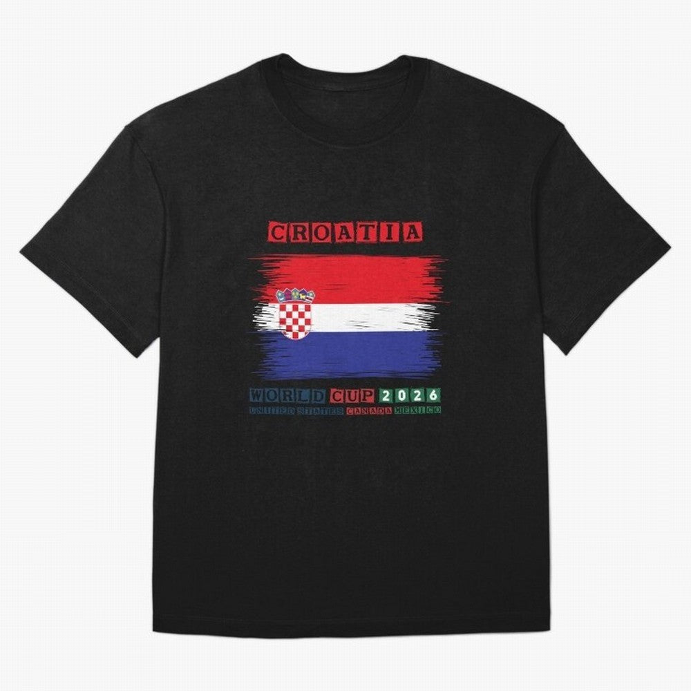 CROATIA WORLD CUP 2026 Oversized T-Shirt Follow Match Day Hype around FIFA World Cup 2026 Group Stage, Neymar, Spain, Football Passion, Legendary Performances, Festival Vibes and Supporter Community; Perfect for People Who Love Argentina, Brazil,