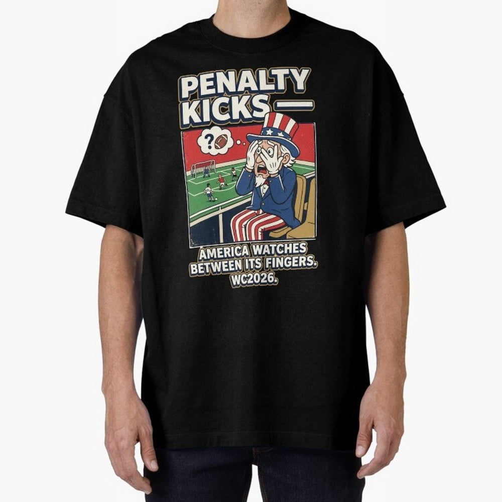 Penalty Kicks ¡ª WC2026 V2 Oversized T-Shirt Show Fan Pride Across the FIFA World Cup 2026 Group Stage Journey through Haaland Highlights, Germany Pride, Worldwide Fan Energy, Dramatic Goals, Stadium Lights and Championship Celebrations; Ideal for